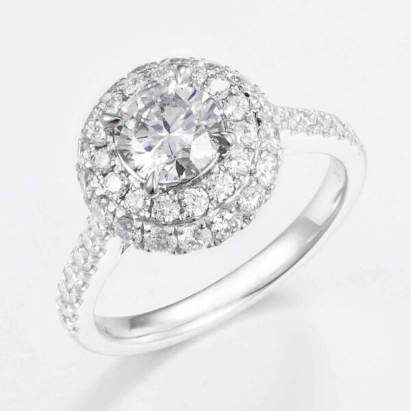 Adele Halo Lab Diamond Engagement Ring14K/18K Gold/PT(3.4ct tw)