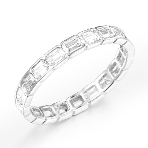 Emerald Cut Eternity Lab Diamond Ring (1.53 ct. tw.) in 14K/18K White Gold, Yellow Gold, Rose Gold & Platinum​