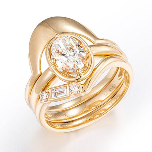 Modern  Lab-Grown Diamond Engagement Ring (1ct)in  14K/18K White Gold, Yellow Gold, Rose Gold & Platinum​