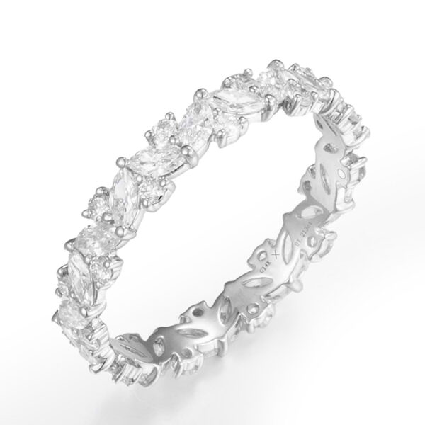 Marquise Lab Diamond Eternity Wedding Ring in 14K/18K White Gold, Yellow Gold, Rose Gold & Platinum​(1.27 ct tw)