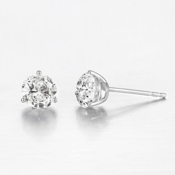 Three-Prong Lab-Grown Diamond Stud Earrings (1.47ct tw) in 14K/18K Gold & Platinum