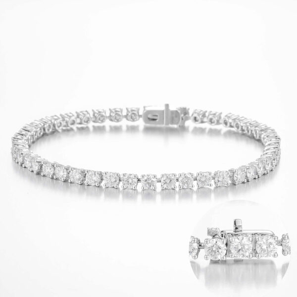 Lab-Grown Diamond Tennis Bracelet in 14K/18K White/Yellow Gold for Dating, Travel & Graduation  (5 ct tw)