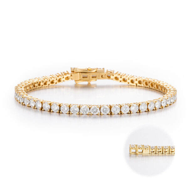 Lab-Grown Diamond Tennis Bracelet in 14K/18K White/Yellow Gold for Dates, Travel & Graduation(5.5ct tw)