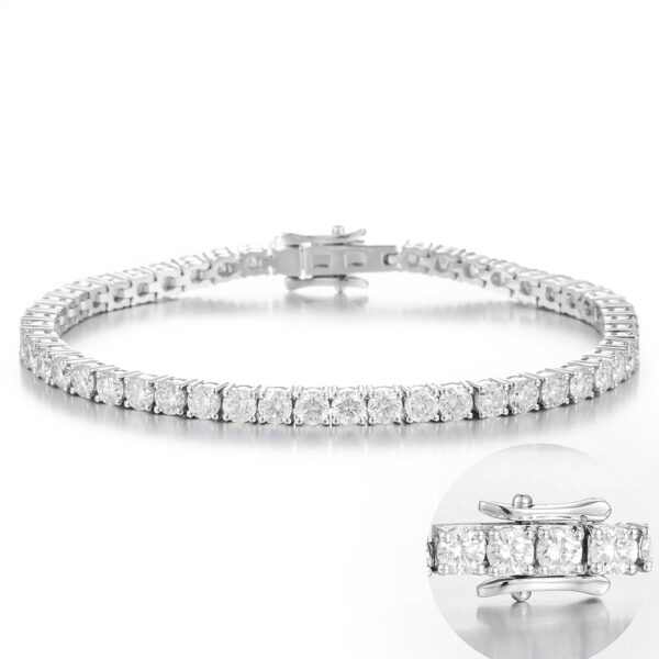 Lab-Grown Diamond Tennis Bracelet in 14K/18K White/Yellow Gold for Graduation, Dates & Travel(6ct tw)